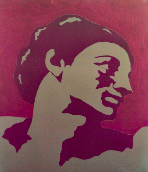 1978<br>tempera, matita, proiezione fotografica su tela<br>cm 65x55