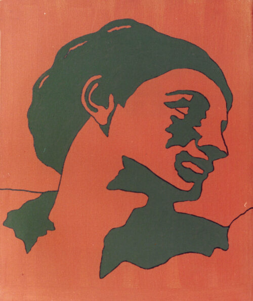 1978<br>tempera, pennarello, proiezione fotografica su tela<br>cm 50x40