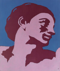 1978<br>tempera, pennarello, proiezione fotografica su tela<br>cm 55x45