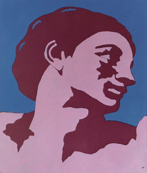 1978<br>tempera, pennarello, proiezione fotografica su tela<br>cm 55x45