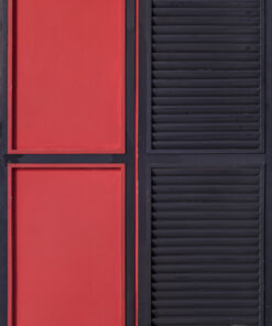 1979 march<br>Persiana<br>pittura industriale, tempera, anta di persiana, telaio di legno su tavola<br>cm 170x100x3,5