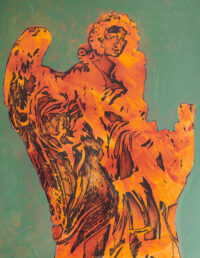 1979<br>pittura industriale, smalto alla anilina, fotografia emulsionata su tela<br>cm 90x70