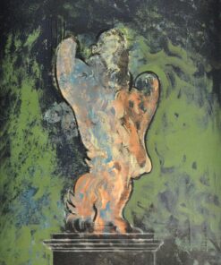1979<br>Bernini<br>tempera, matita, fotografia emulsionata su tela<br>cm 100x70