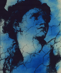 1979 mercoledì 20 giugno<br>smalto alla anilina, fotografia emulsionata su tela<br>cm 70x50