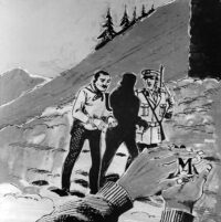 1979<br>pittura industriale, smalto alla anilina, fotografia emulsionata su tela<br>cm 50x50