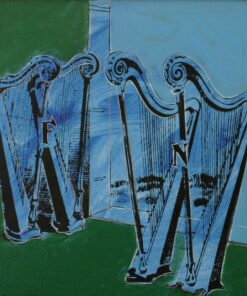 1979<br>Rebus, Far pena<br>pittura industriale, tempera, fotografia emulsionata su tela<br>cm 55x55