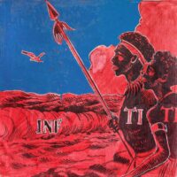 1979<br>Rebus<br>pittura industriale, tempera, smalto alla anilina, fotografia emulsionata su tela<br>cm 55x55