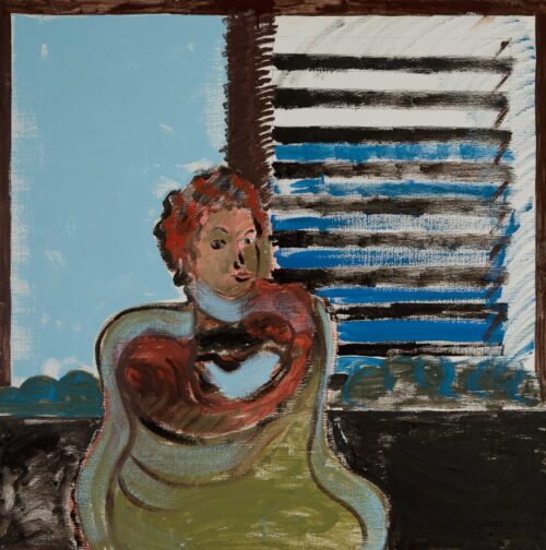 1979<br>For Emily<br>smalto industriale, tempera e grafite su tela<br>cm 100x100