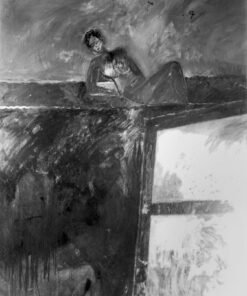 1979 7,8<br>Carolina di Monaco nell'estate del 1963 a Cape d'Antibes<br>tecnica mista su tela<br>cm 200x145