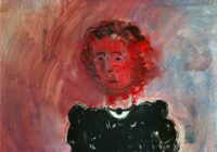 1979 12 settembre<br>Per Anita<br>tecnica mista su tela<br>cm 70x100