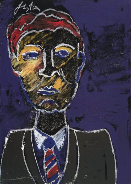 1979<br>Portrait Of GT Liverani<br>tempera e olio su tela<br>cm 70x50