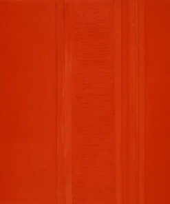 1961<br>Grande rosso n.43<br>collage, legno e smalto industriale su tela<br>cm 150x200
