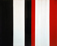 1961 luglio<br>n.52<br>collage, legno, e smalto industriale su tavola<br>cm 60x80