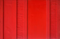 1961<br>Rosso n.45<br>smalto industriale per l'edilizia e collage di legno e carta su tavola<br>cm 60x90