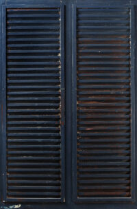 1962<br>' Persiana '<br>smalto industriale e ante di persiana   su tavola<br>cm 170x100