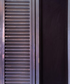 1962<br>' Finestra grigia '<br>smalto industriale su anta di persiana e telaio in legno su tavola<br>cm 100x70