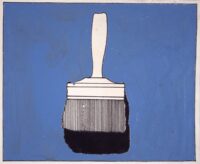 1965<br>Senza titolo n.2<br>smalto industriale e pennarello su tela<br>cm 40x45