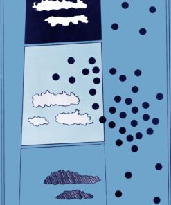 1965<br>Tricromie del cielo<br>smalto industriale e pennarello su tela<br>cm 160x130