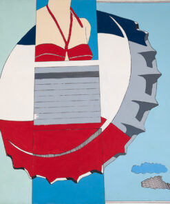 1965<br>Il primo giorno d'estate<br>smalto industriale e pennarello su tela<br>cm 190x230