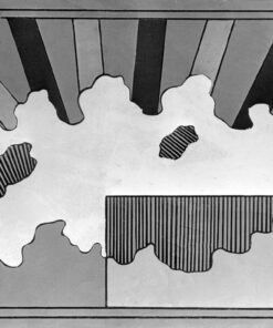 1966<br>Bicromia del cielo<br>smalto industriale e pennarello su tela<br>cm 55x65