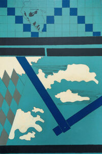 1967 ottobre<br>New York City<br>Michelangelo according to Tano Festa (I like Simone Martini)<br>smalto industriale e pennarello su tela<br>cm 90x60