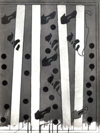 1967 novembre<br>Michelangelo according to Tano Festa n.25<br>smalto industriale e pennarello su tela<br>cm 80x65