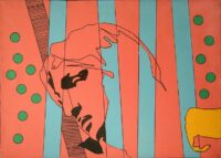 1967 dicembre, Roma<br>Michelangelo According to Tano Festa n.33<br>smalto industriale e pennarello su tela<br>cm 50x70