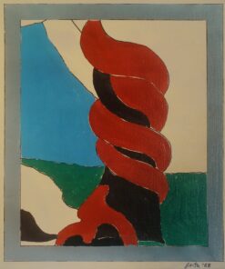 1968<br>Dal peccato originale<br>smalto industriale e pennarello su tela<br>cm 60x50