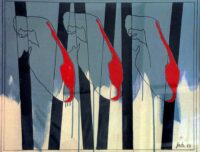 1968<br>smalto industriale e pennarello su tela<br>cm 60x80