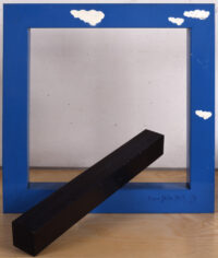 1969<br>Monumento ad un poeta morto<br>scultura in ferro smaltato<br>cm 70x60x7