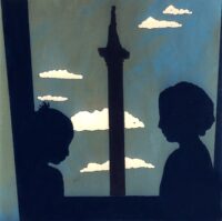 1969<br>smalto industriale e pennarello su tela<br>cm 100x85