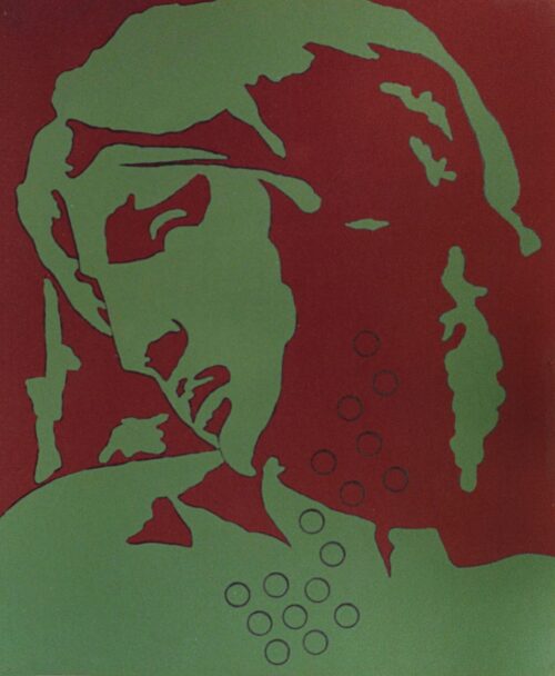 1978<br>tempera, pennarello, proiezione fotografica su tela<br>cm 65x50