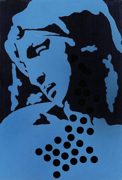 1978<br>tempera, matita, proiezione fotografica su tela<br>cm 60x40