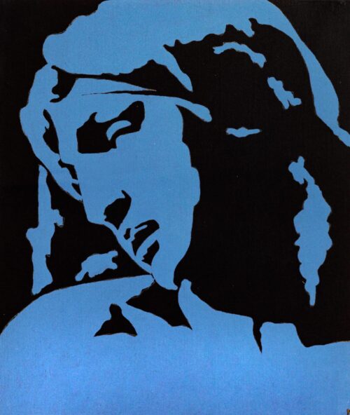 1978<br>tempera, matita, proiezione fotografica su tela<br>cm 55x45