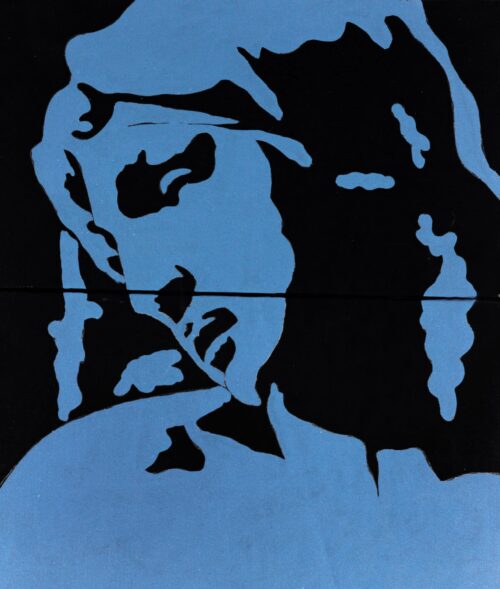 1978<br>tempera, matita, proiezione fotografica su tela<br>cm 60x50