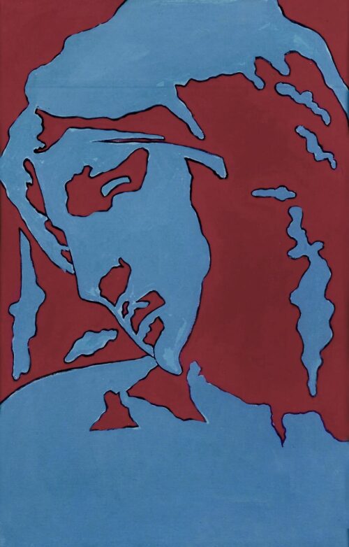 1978<br>tempera, pennarello, proiezione fotografica su tela<br>cm 55x35