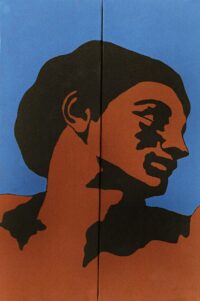 1978<br>tempera, pennarello, proiezione fotografica su tela<br>cm 60x40