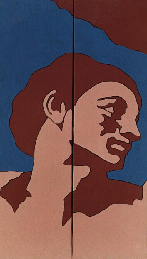 1978<br>tempera, pennarello, proiezione fotografica su tela<br>cm 70x40