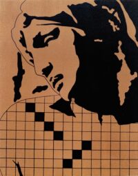 1978<br>tempera, pennarello, proiezione fotografica su tela<br>cm 65x50