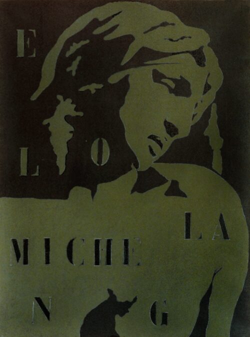 1978<br>tempera, matita, proiezione fotografica su tela<br>cm 75x55