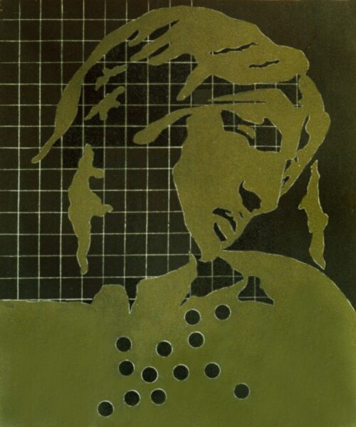 1978<br>tempera, matita, proiezione fotografica su tela<br>cm 65x50