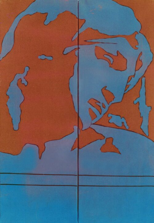 1978<br>tempera, pennarello, proiezione fotografica su tela<br>cm 60x40