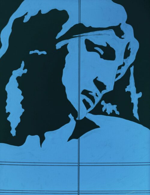 1978<br>tempera, penarello, proiezione fotografica su tela<br>cm 80x60