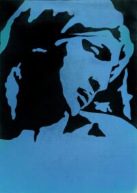 1978<br>tempera, matita, proiezione fotografica su tela<br>cm 60x40