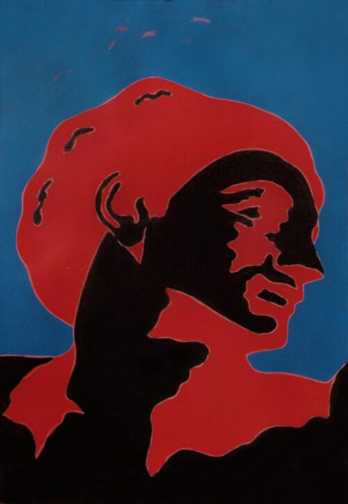 1978<br>tempera, matita, proiezione fotografica su tela<br>cm 60x40