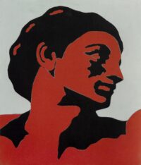 1978<br>tempera, matita, proiezione fotografica su tela<br>cm 45x40