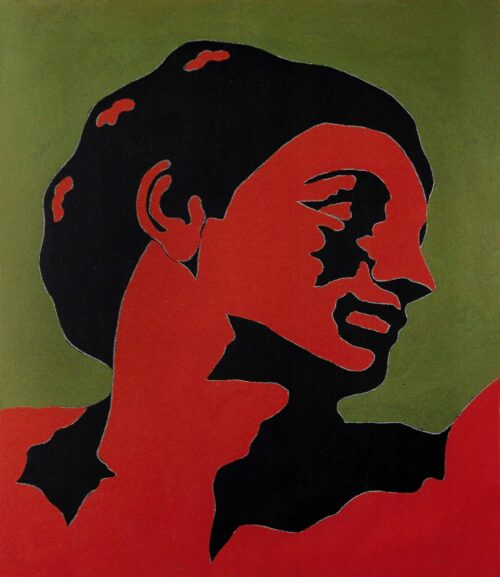 1978<br>tempera, matita, proiezione fotografica su tela<br>cm 45x40