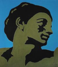 1978<br>tempera, matita, proiezione fotografica su tela<br>cm 45x40