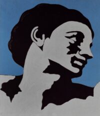 1978<br>tempera, matita, proiezione fotografica su tela<br>cm 55x45