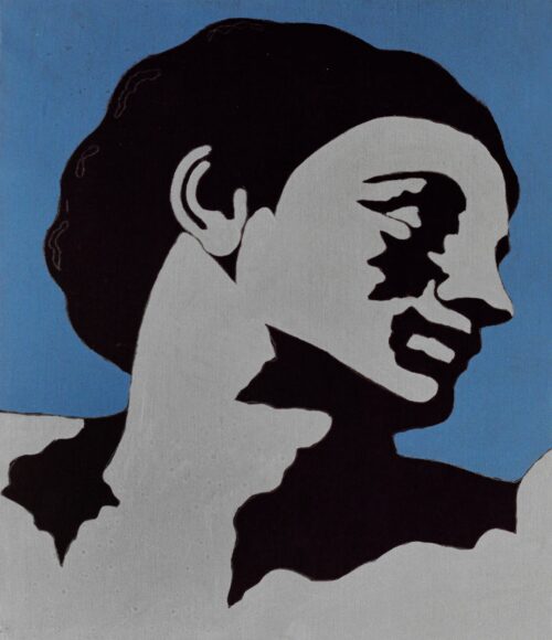 1978<br>tempera, matita, proiezione fotografica su tela<br>cm 55x45